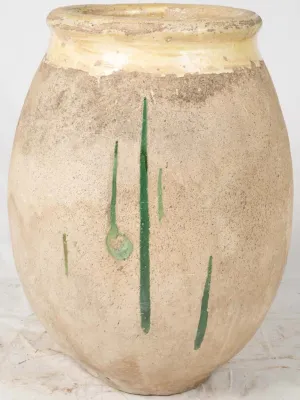 18th Century Biot Jar with Yellow and Green Glaze 32"