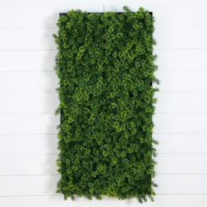 20” x 40” UV Resistant Irish Green Meadow Artificial Living Wall Art Panel in Black Aluminum