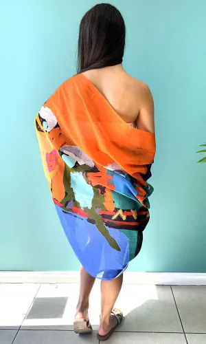 Aboriginal Art Organic Cotton Sarong by Karen Barnes