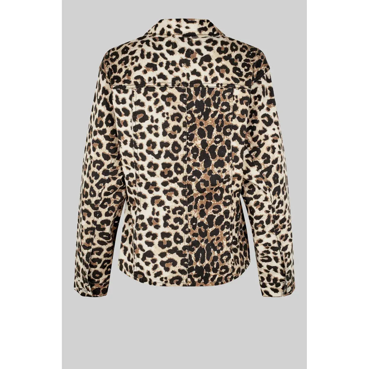 Aleo Leopard Denim Shirt Jacket Leopard Print