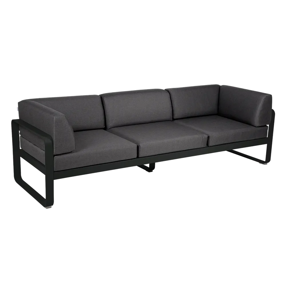 BELLEVIE 3-SEATER CLUB SOFA-GRAPHITE GREY CUSHION