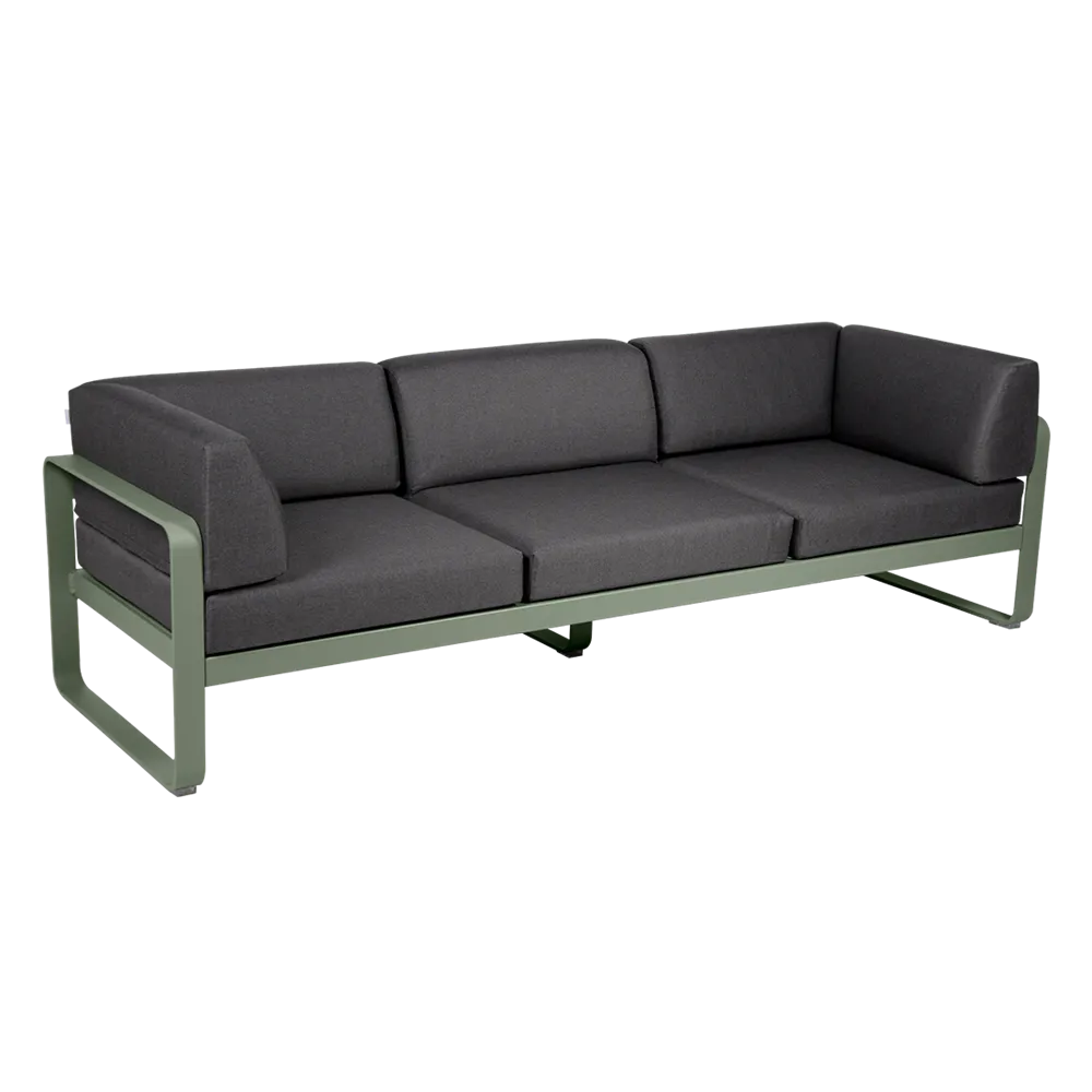 BELLEVIE 3-SEATER CLUB SOFA-GRAPHITE GREY CUSHION