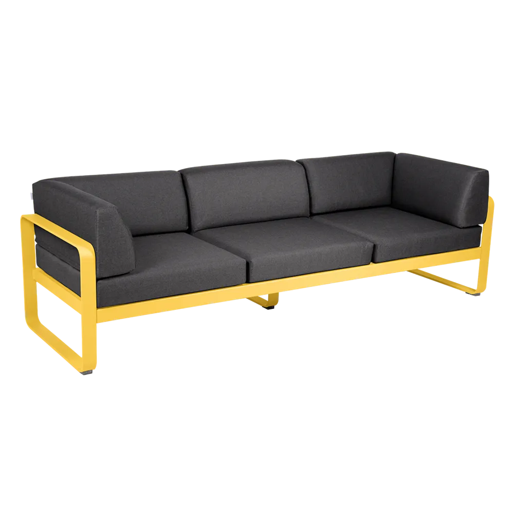 BELLEVIE 3-SEATER CLUB SOFA-GRAPHITE GREY CUSHION