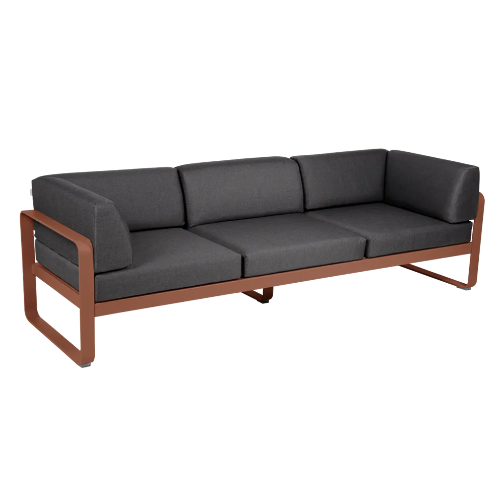 BELLEVIE 3-SEATER CLUB SOFA-GRAPHITE GREY CUSHION