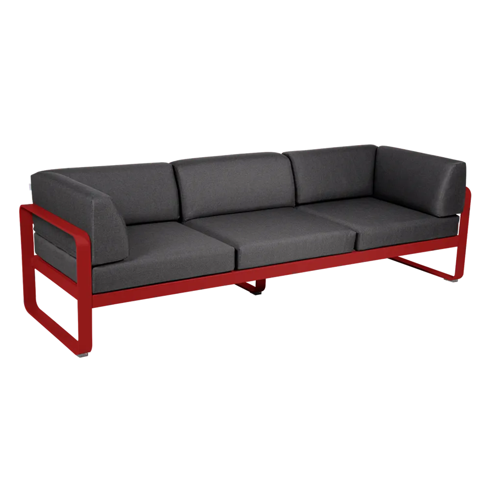 BELLEVIE 3-SEATER CLUB SOFA-GRAPHITE GREY CUSHION