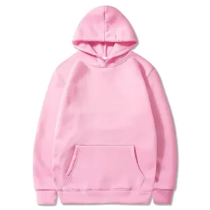 Casual Solid Tops Fleece Hoodies