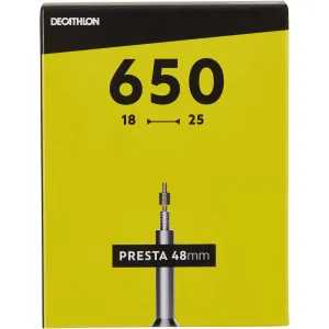 Chamber 650x18/25 mm with valve 48 mm PRESTA Decathlon