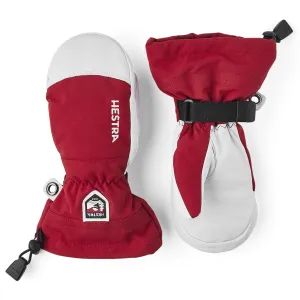 Children's mittens Hestra Army Leather Heli Ski Jr., red