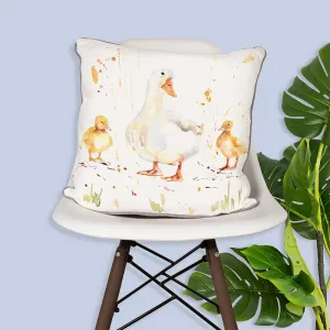 Country Life Ducks Filled Decorative Throw Scatter Cushion - 43 x 43cm