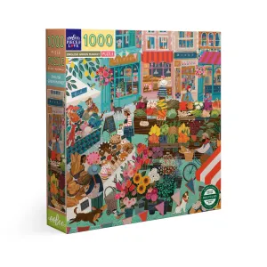 eeBoo 1000 Piece Puzzle English Green Market