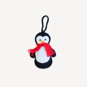 Felt Penguin with Scarf Ornament