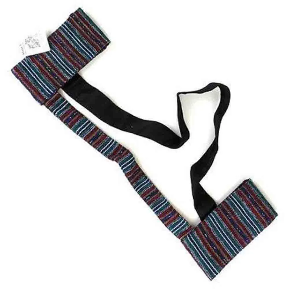 Hand Woven Solo Yoga Mat Sling in Multicolor Maya Traditions