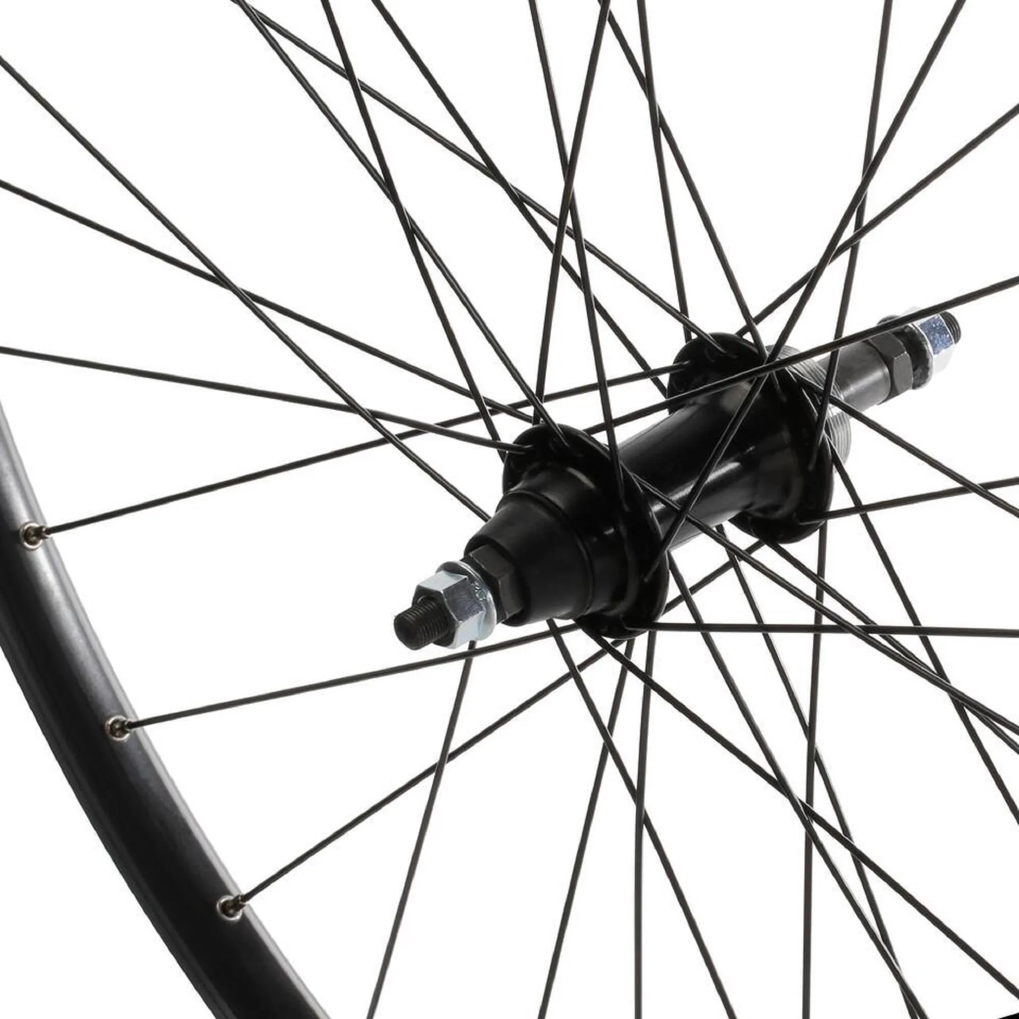 Hybrid bike rear wheel 28 inches with double rim black Riverside