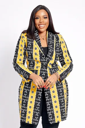 IZARA AFRICAN PRINT TRENCH COAT