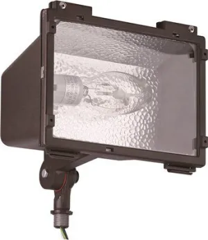 Monument Floodlight With Adjustable Knuckle Aluminum Housing Bronze 1 100-Watt High-Pressure Sodium Lamp (Included)