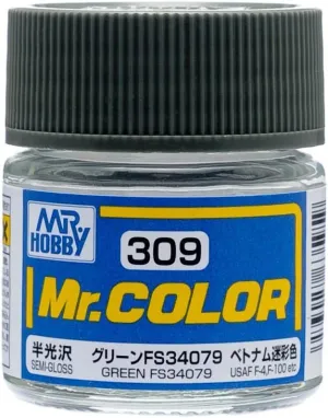 Mr. Hobby C309 Mr. Color Semi Gloss Green FS34079 Lacquer Paint 10ml