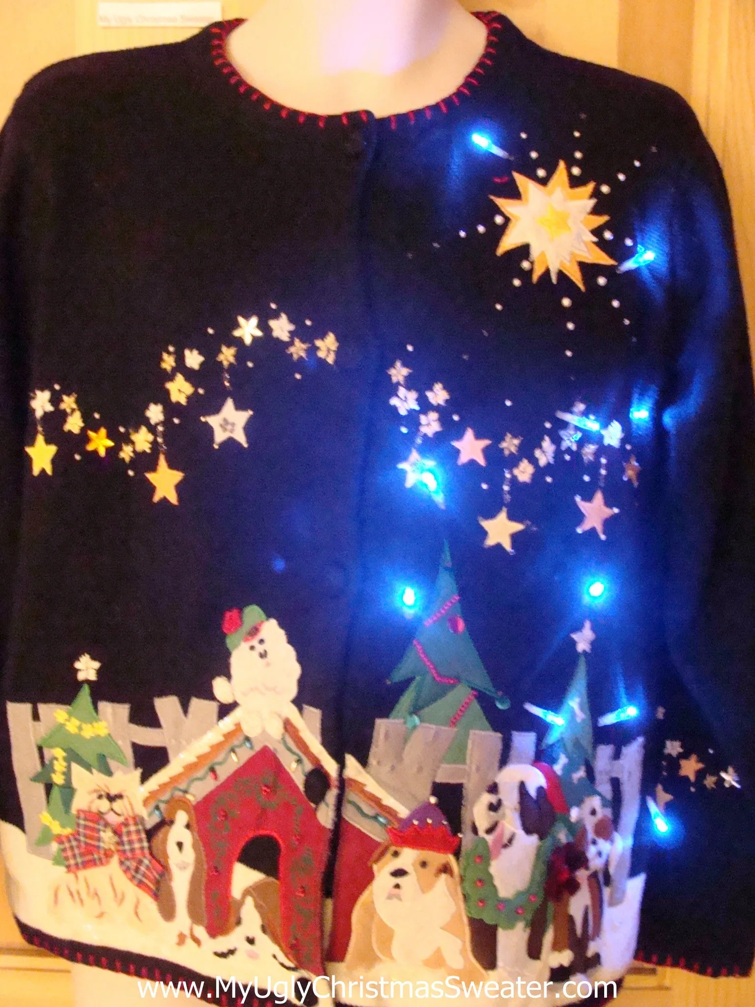 Need to Buy Christmas Sweaters? Dog House Light Up Sweater