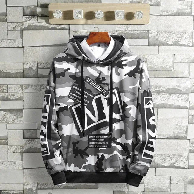 New Casual Black White Hooded Men Hip Hop Street Wear Letter Print Sweatshirts Skateboard Men/Woman Pullover Hoodie