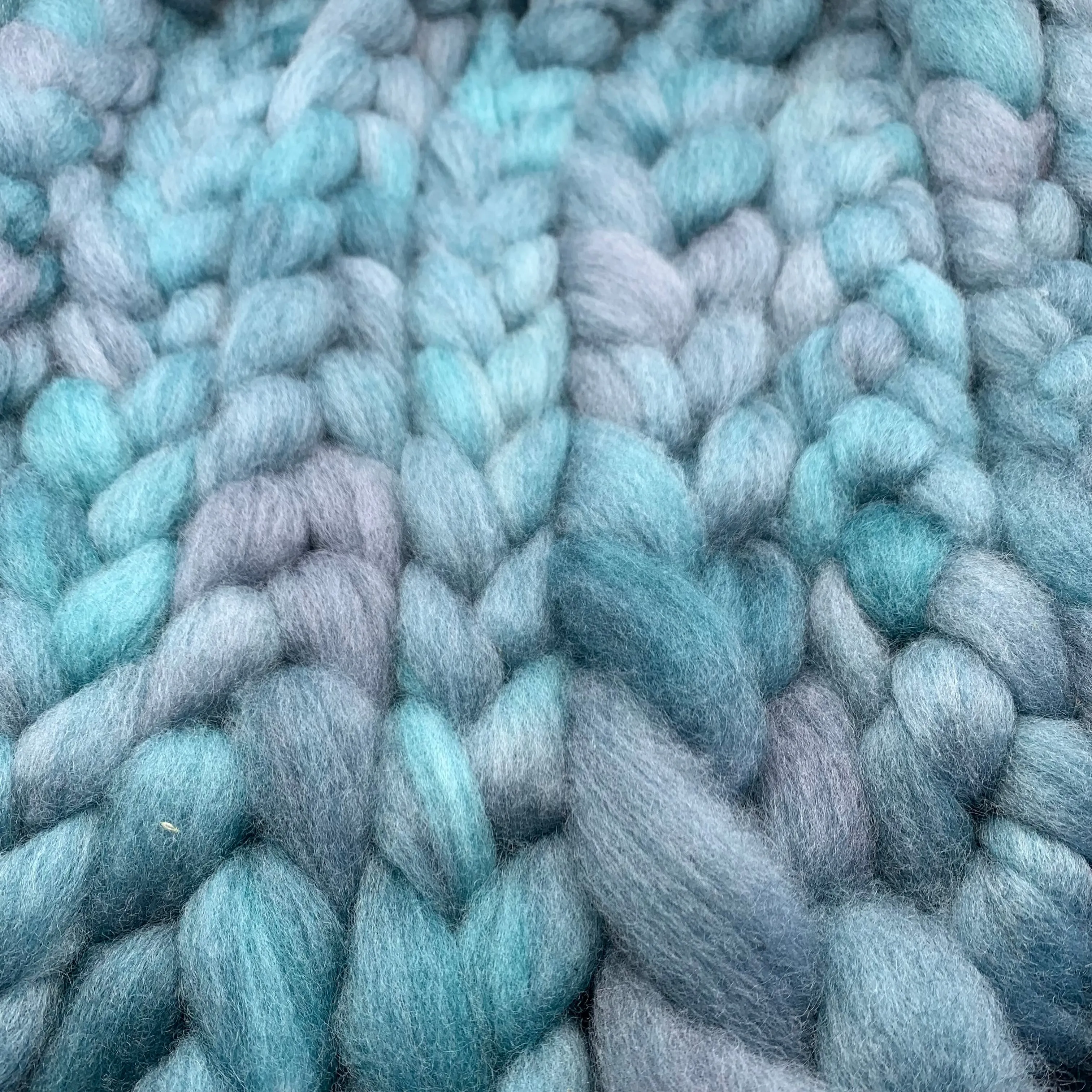 PNWWW Crossbred Blend Wool Roving 4oz: Nisqually