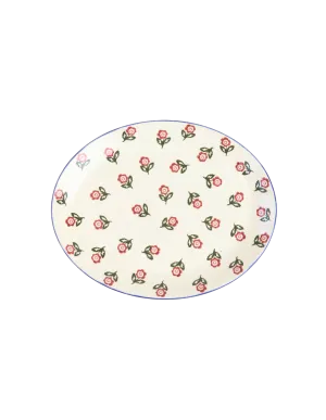 Scattered Rose Oval Platter