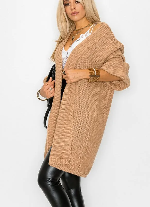 The Telluride Long Sleeve Knit Cardigan in Camel