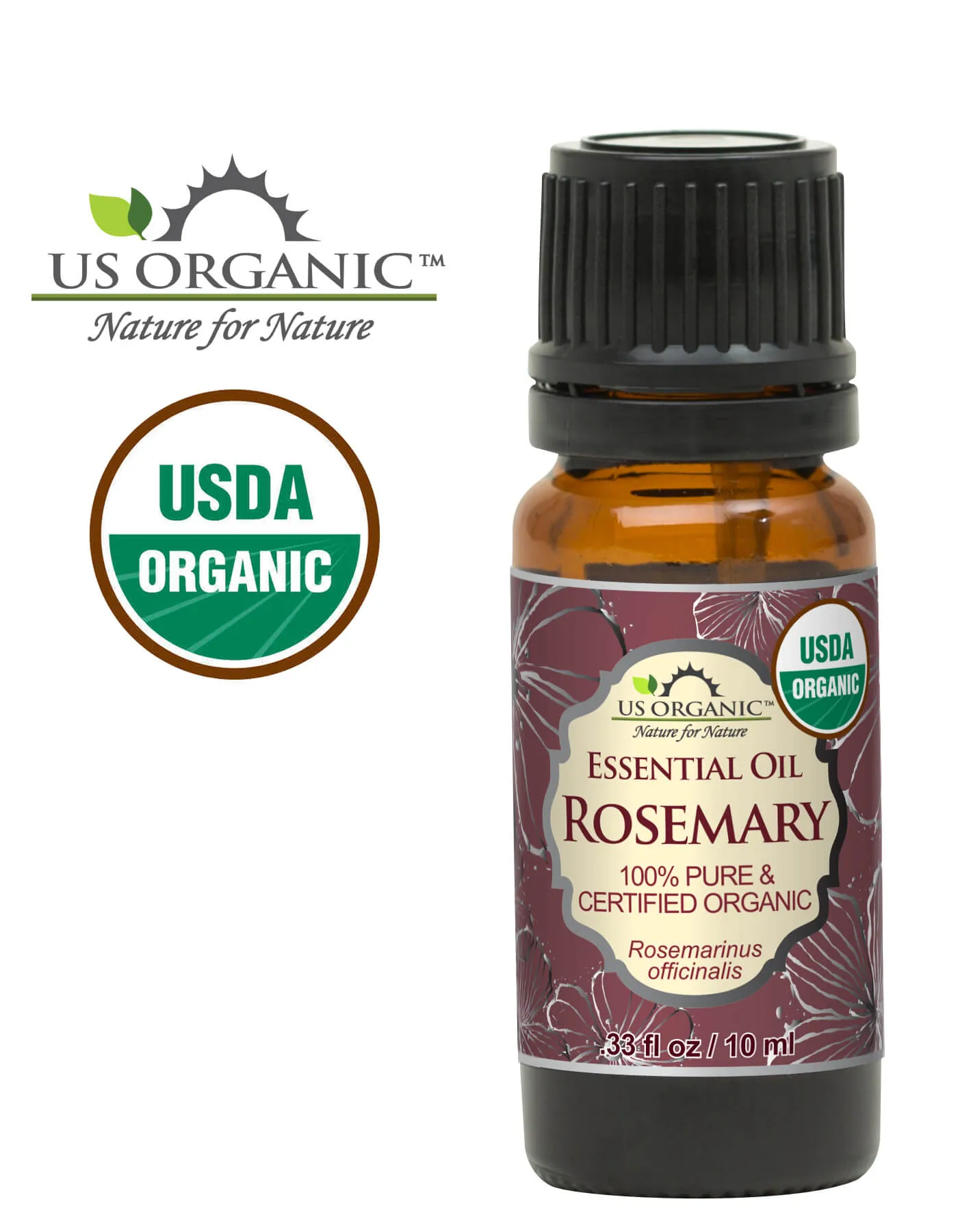 US Organic Rosemary Essential Oil, 100% Pure Certified USDA Organic