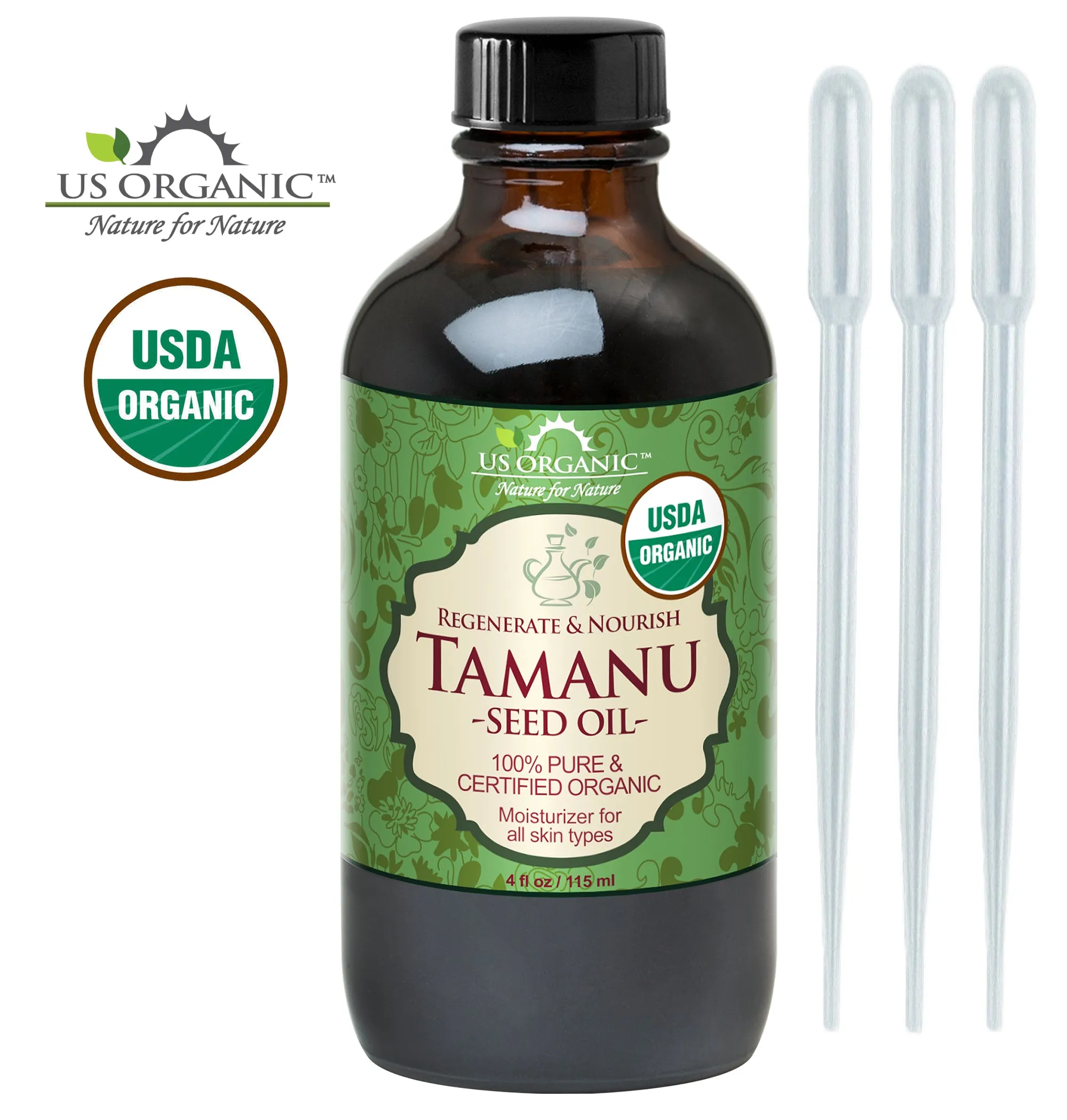 US Organic Tamanu Oil, 100% Pure Certified USDA Organic