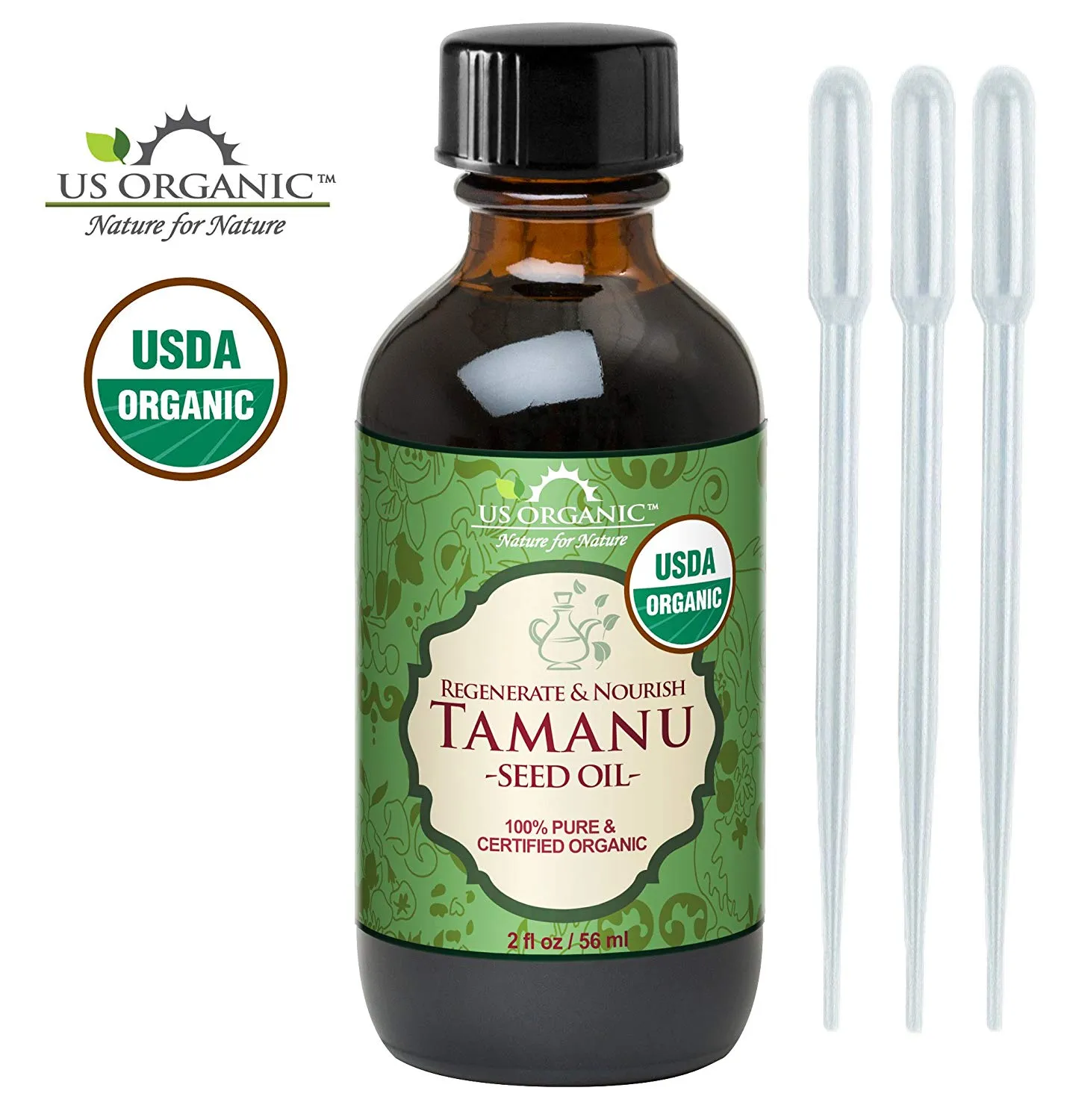 US Organic Tamanu Oil, 100% Pure Certified USDA Organic