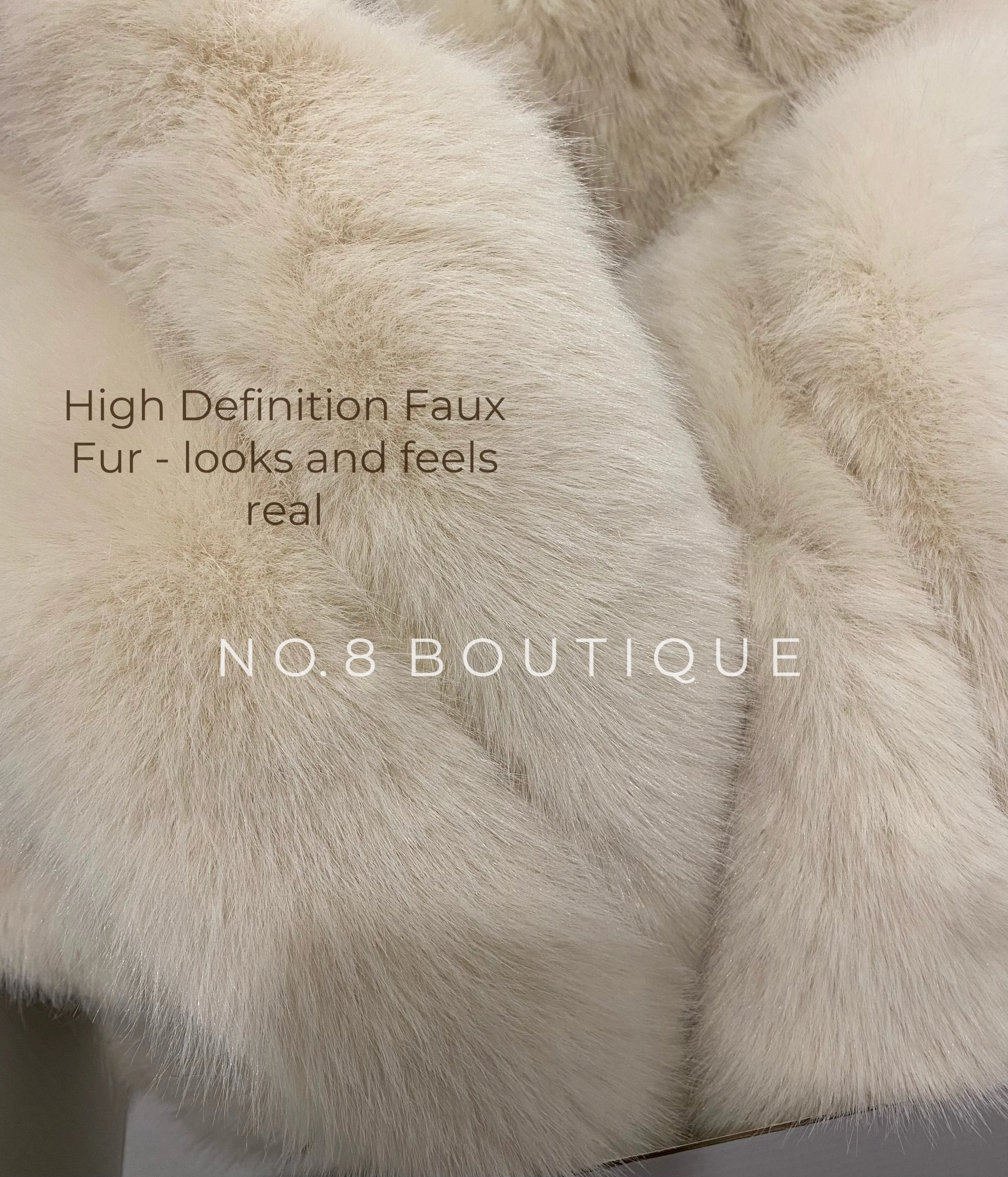 Vienna Straight Row Faux Fur Coat