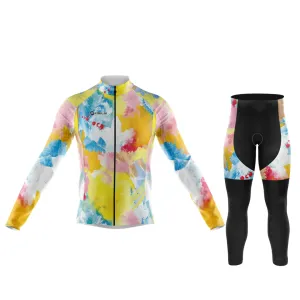 Watercolor Pedal Splash | Men's Long Sleeve Cycling Set